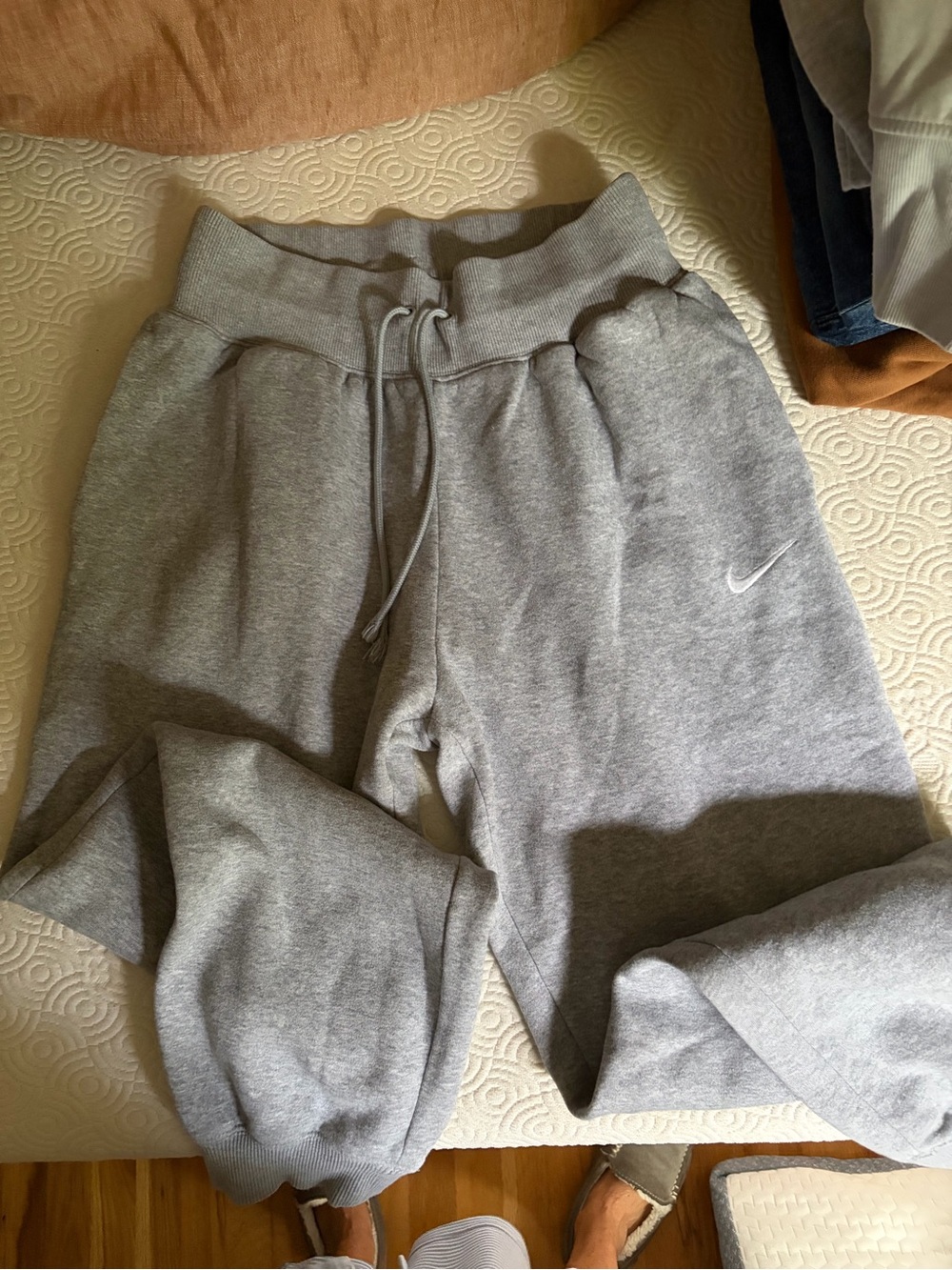 Nike Gray Fleece Jogger Bottoms